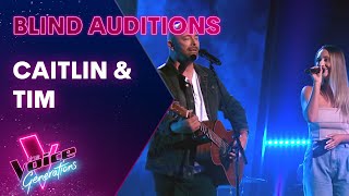 Caitlin & Tim Sing Lady Gaga | The Blind Auditions | The Voice Generations Australia