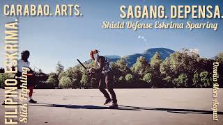 Sagang Depensa #13 Filipino Eskrima sparring with modern shield @carabaoarts 456