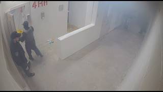 IN THIS CASE: Corrections Deputy calmly and quickly extinguishes fire started by inmate