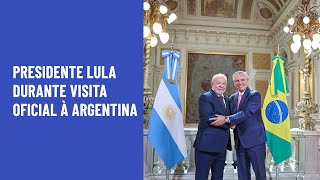 Presidente Lula durante visita oficial à Argentina