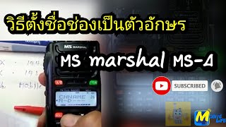 วิธีตั้งชื่อช่องความถี่ Ms-4 ms-4  (ใหม่ โมบายไลฟ์) วิทยุสื่อสาร