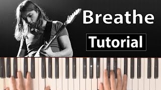 Como tocar Breathe Pink Floyd Piano tutorial partitura y Mp3