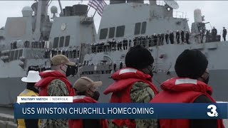 USS Winston Churchill homecoming