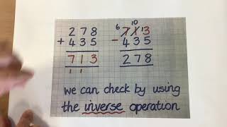 Year 3 Maths - Calculation - Checking our answers (inverse operations)
