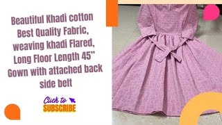 Beautiful Khadi cotton Best Quality Fabric, weaving khadi Flared @sskfashionvlogs