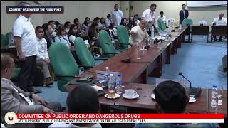 Senate hearing on PDEA leaks