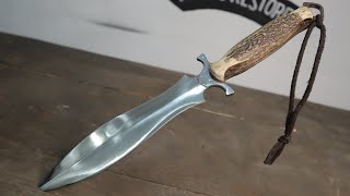 Making Bronze Age style mini sword (knife making from an Old Car Leaf Spring)