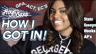 HOW I GOT INTO GEORGETOWN! | GPA, ACT, Essays, EC’s, and Spike | Diamond Manuela