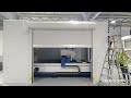 automatic pvc fabric high speed rolling doors used as machine guard doors in a laser cutting room