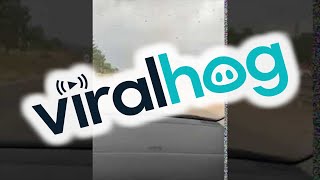 Dust Devil Cuts Through Traffic || ViralHog