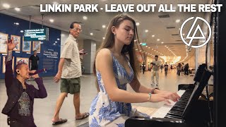 I played LINKIN PARK - LEAVE OUT ALL THE REST on piano in public!