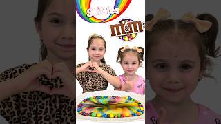 SKITTLES M&Ms RAINBOW EXPERIMENT #shorts Fun Science for Kids