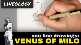 Venus of Milo - one line drawing ✍ Lineology Quick Sketches