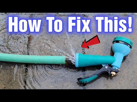 How To Fix Leaking Hose Garden Spray Nozzle - YouTube