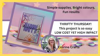 You Must Watch This Thrifty Card Tutorial 🌈 Easy Budget-Friendly Birthday Card