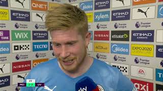 Kevin De Bruyne Offers His Immediate Reaction After Liverpool Hold Manchester City