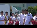 拍手喝采　軍艦行進曲　神戸 阪神基地隊に響き渡る　海上自衛隊呉音楽隊