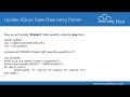#43 SQLite UPDATE Query || Python Database Tutorial For Beginners In Hindi || @digitalbhuvanofficial