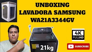 UNBOXING LAVADORA SAMSUNG WA21A3344GV