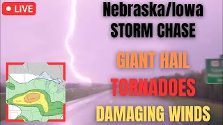 ENHANCED Risk STORM CHASE - TORNADOES, GIANT HAIL, DAMAGING WINDS in NE/IA (5/7/2023 - As it Was)