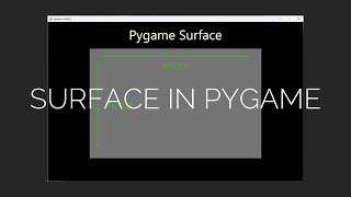 How to create a surface in pygame | Pygame Tutorial