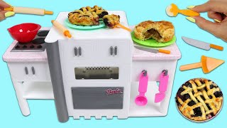 Baking Real Pies Experiment with Barbie Easy Bake Oven & Miniature Cooking Tools!