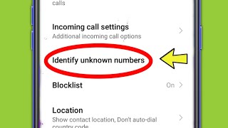 identify Unknown Number Setting | Redmi note 11 pro