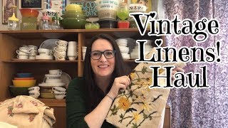 Church Rummage Sale Haul Vintage Linens!