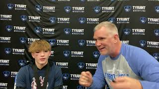 Matt Mulligan - Outstanding Wrestler for Bitetto Trained (92 lbs) 2023 Tyrant Duals