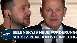 PUTINS KRIEG: Neue Forderung von Selenskyj! Die Reaktion von Kanzler Olaf Scholz ist eindeutig
