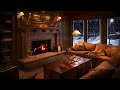 Blizzard Sounds for Sleep In a Cozy Living Room - Snowstorm And Crackling Fireplace Sounds