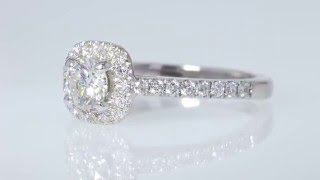 1.0CT Round Brilliant Diamond Halo Engagement Ring Cert/Appr $4K $1995