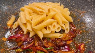 SPICY CHILLI GARLIC PASTA RECIPE🧑‍🍳PENNE PASTA BANAYE 5 MINUTE ME😱❤️