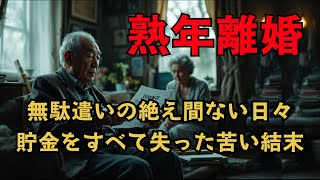 【熟年離婚】【老後破産】「無駄遣いの絶え間ない日々」「貯金をすべて失った苦い結末」｜老後の生活