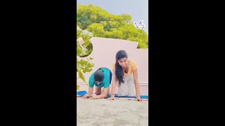 Yoga  || yoga vlog || Desi  yoga || Indian girl doing yoga || #shorts