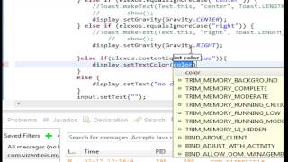 Android Tutorial 32 setTextColor java @efodioedu