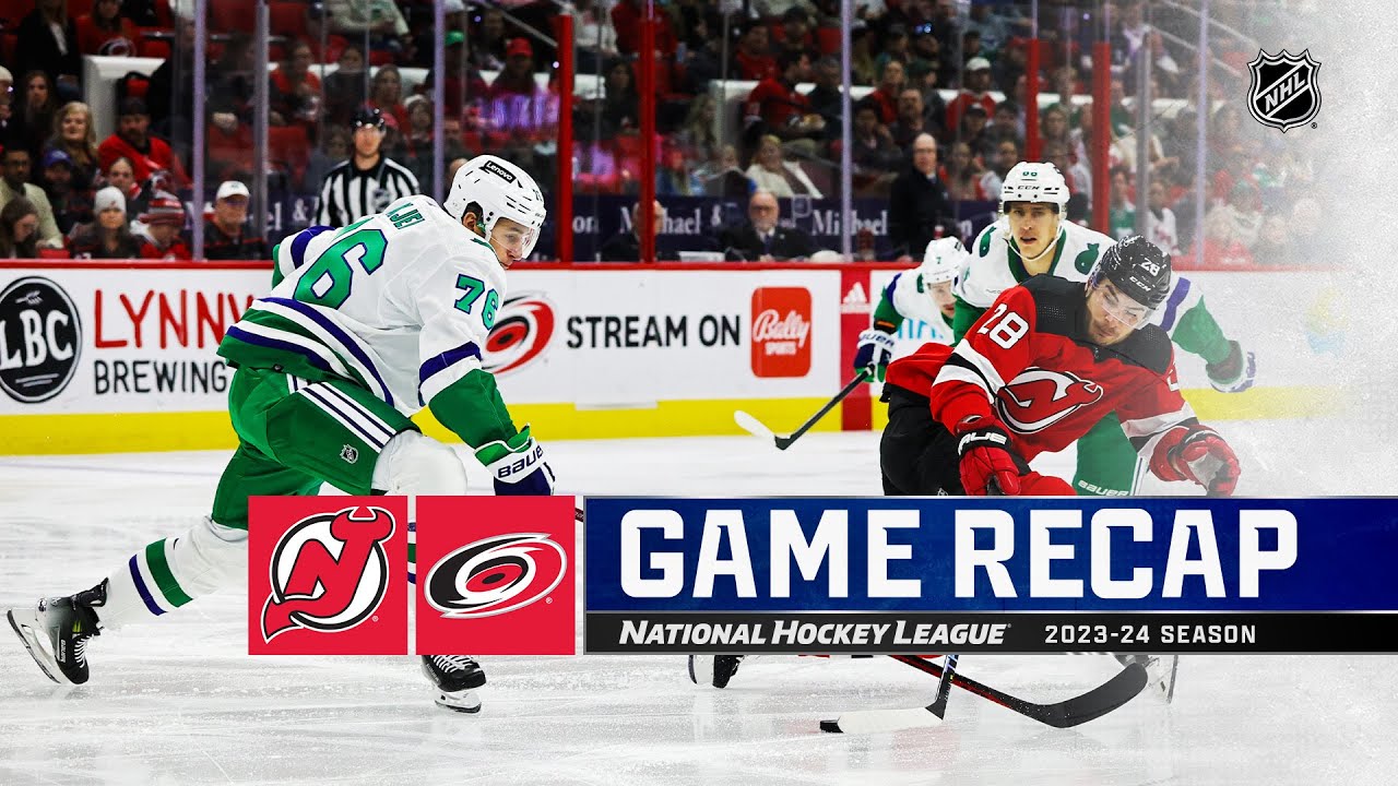 Devils @ Hurricanes 2/10 | NHL Highlights 2024 - YouTube