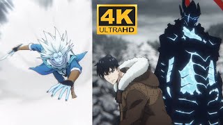 Jinwoo vs Baruka Full Fight | Shadow Army vs Ice Elves [4K UHD] - Solo Leveling - Season 2