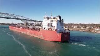 CSL WHITEFISH BAY - Downbound For Sarnia At Port Huron, Michigan 2-11-2023