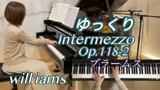 【Intermezzo Op.118-2/ブラームス 間奏曲  ゆっくり動画 0.5倍速】Brahms ピアノ 'slowly'