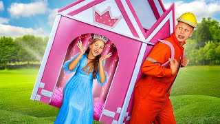 We Build a Tiny House at Home! Surprising My Little Sister by Secret Castle
