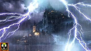 Intense Thunderstorm Sounds for Sleeping | Pouring Rain with Heavy Thunder & Loud Lightning Strikes