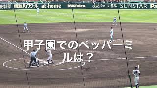 甲子園でのペッパーミルは？失策の後はいただけない気もするが、、、【2023 第95回記念選抜高校野球第1日1回戦第1試合東北vs山梨学院】#第95回記念選抜高校野球#東北#甲子園球場#ペッパーミル