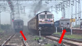 On Time Running Train || 22905 Okha-Shalimar Superfast Express Crossing Two Freight Trains