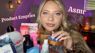 Asmr Huge Product Empties Haul 💜 Tapping, Scratching, Whispers