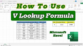 How To Use VLOOKUP Formula in Microsoft Excel | VLOOKUP in Excel | Excel VLOOKUP #exceltutorial