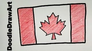 Drawing Idea: How To Draw a Canadian Flag - Step by Step - Easy!!