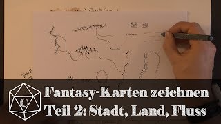 Fantasy-Karten zeichnen - Teil 2: Berge, Küsten, Wälder, Städte 🎲 Cast of Characters