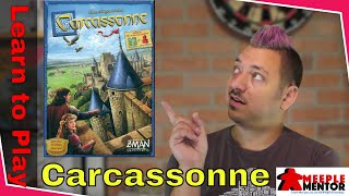 Learn to Play Carcassonne (with River, Traders Builders, Inns Cathedrals, Wheel o Fate, Hills Sheep)