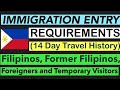 PHILIPPINES TRAVEL ADVISORY | IMMIGRATION ENTRY REQUIREMENTS FOR FILIPINOS AND FOREIGN NATIONALS